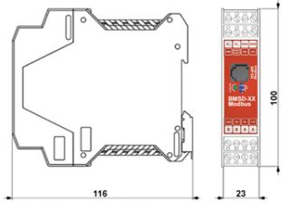 BMSD-Modbus габариты